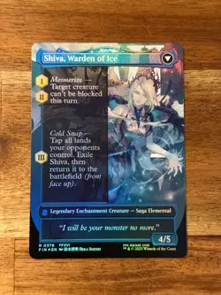 Final Fantasy Jill, Shiva's Dominant Borderless Foil Magic MTG FIN378 - Image 2