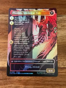 Final Fantasy Joshua, Phoenix's Dominant Borderless Foil Magic MTG FIN397 - Image 2