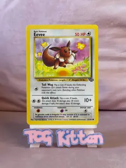 Eevee 51/64 Jungle Unlimited Common WOTC Pokemon - LP - TCGKITTEN - Image 1
