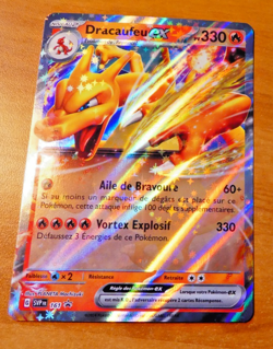 POKEMON FRANCAISE CARD HOLO CARTE DRACAUFEU SVP 161 PROMO EX MINT 2024 - Image 1
