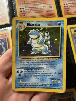 Blastoise 2/102 HOLO Set Base Rara Carta Pokemon Italiana Poor Played Damaged - Image 4
