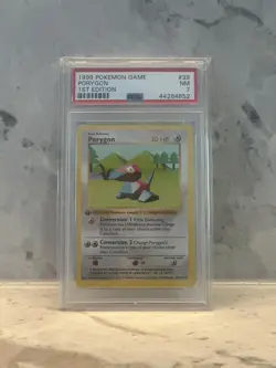 1999 Pokemon Base Set 1st Edition Porygon #39 NM PSA 7 - Image 1