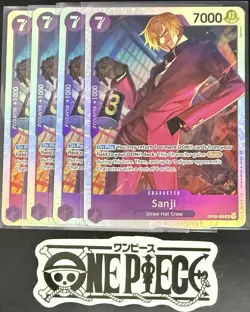 4x One Piece OP09-065 SR Sanji - English - Foil - Playset - TCG - NM/M - Image 1