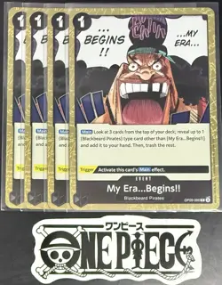 4x One Piece OP09-096 R My Era...Begins!! - ENG - Foil - Playset - TCG - NM/M - Image 1