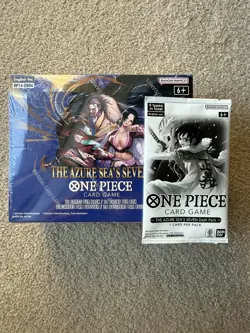 One Piece OP-14 The Azure Sea’s Seven Booster Box + Dash Pack - SEALED - GLOBAL - Image 1