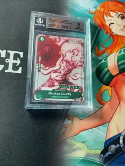 2022-24 ONE PIECE PROMOS UTA DECK BATTLE WINNER PRIZE P MONKEY D. LUFFY BGS 9 - Image 1