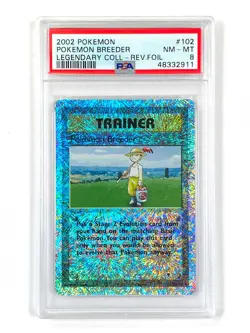 Pokemon Breeder - 102/110 - Reverse Holo Legendary Collection PSA 8 Pokemon card - Image 1