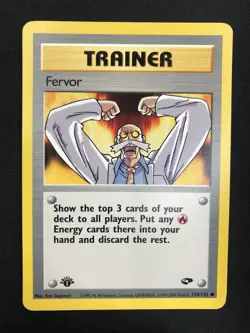 Pokemon Fervor 124/132 Gym Challenge First Edition Wizards ENG Vintage Cards - Image 1