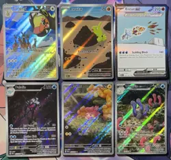Pokemon Scarlet & Violet Illustration Rare Lot of 6 Holo Rare Cards LP-NM - Image 1