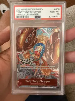 Tony Tony.Chopper (3-on-3 Cup) [Winner] ST01-013 One Piece Promotion Card PSA 10 - Image 1