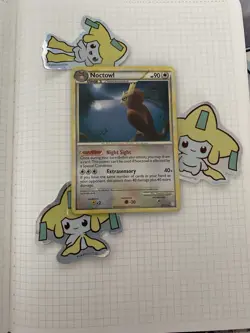 🦉 Noctowl- 8/123 - Rare - HeartGold SoulSilver - Pokemon TCG Card - Image 1