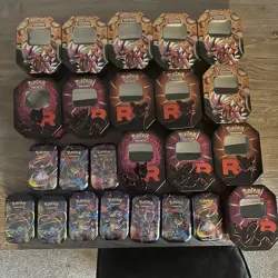 EMPTY Pokemon TCG tins. No packs or cards - Image 1
