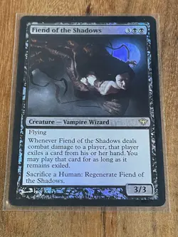 MTG Magic the Gathering Fiend of the Shadows (62/175) Dark Ascension FOIL - Image 1