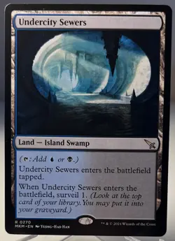 Magic MTG Undercity Sewers - Murders at Karlov Manor NM Un-Played Rare Land #270 - Image 1