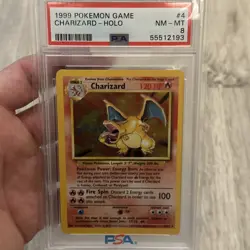 1999 Pokemon Base Set Charizard Holo 4/102 PSA 8 NM-MT Fast Ship - Image 1