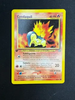 Pokemon Cyndaquil 56/111 Neo Genesis Prima Edizione Wizards ITA Carte Vintage - Image 1