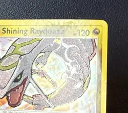 Pokemon Sun & Moon Shining Legends Shining Rayquaza 56/73 *Slight Water Damage* - Image 3