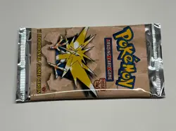1999 Pokemon Fossil 1st Edition Zapdos Artwork Booster Pack 20.79 Grams - Image 5