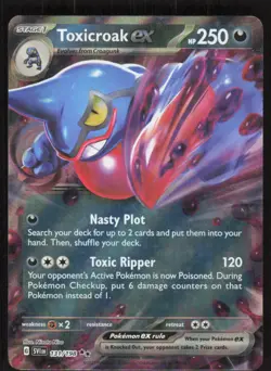 Pokemon TCG SV01: Scarlet & Violet Base Set #131/198 Toxicroak ex NM - Image 1