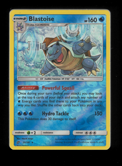 Blastoise 25/181 Sm-Team Up Reverse Holo Rare LP Pokemon TCG - Image 1