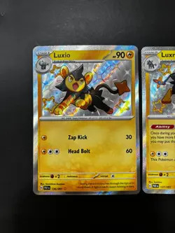 Pokemon TCG Paldean Fates - Luxio and Luxray Shiny Holo Rares - NM LOT - Image 2