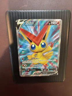 Pokemon TCG Victini V Sword & Shield Battle Styles 144/163 Holo Full Art - NM - Image 1