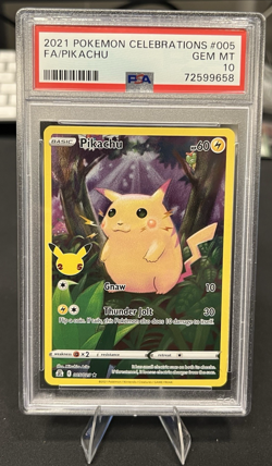 Pokemon TCG Pikachu Celebrations Holo 005/025 25th Anniversary PSA 10 GEM MINT - Image 1