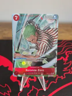 One Piece TCG English OP14-015 Roronoa Zoro Rare Alt Art Parallel - Image 1