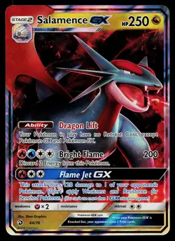 Pokemon Card - Salamence GX Dragon Majesty 44/70 Ultra Rare - Image 1