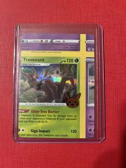 Pokemon Holo Rare Card Error Miscut NFC Trevenant Trick or Trade 017/196 - Image 1
