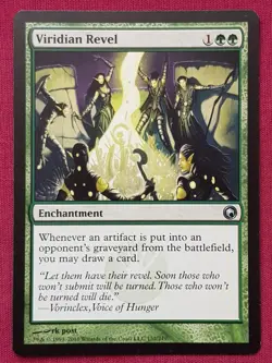 Magic The Gathering SCARS OF MIRRODIN VIRIDIAN REVEL green card MTG - Image 1