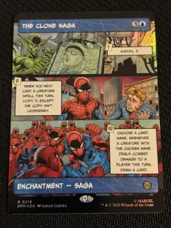 The Clone Saga (0219) (Foil) (Borderless) (Rare) MTG Marvel's Spider-Man M/NM - Image 1