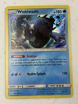 Pokemon Cosmic Eclipse Wishiwashi #62/236 Holo NM - Image 1