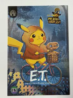 E.T. (Pikachu) #E15 - Gold Holo Box Hit Electric Pikachu Cosplay - Pokemon - Image 1