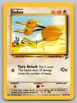 Pokemon TCG Base Set 2 Doduo 072/130 - Image 1