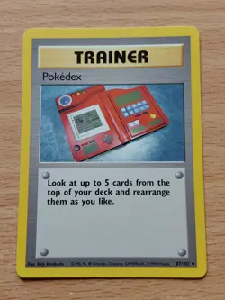 Pokemon Trading Card Game TCG Trainer Pokedex Base Set 87/102 1999 Regular - Image 1