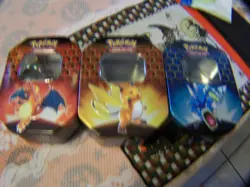 Pokemon TCG Charizard Raichu Gyarados GX Hidden Fates Empty Tins - Image 1