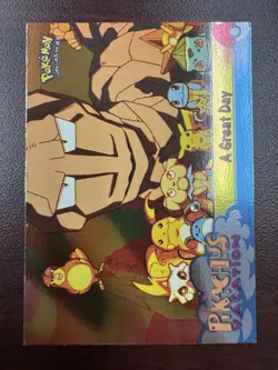 Pokemon TOPPS Pikachu’s Vacation Movie A Great Day Holo Foil Blue Logo LP - Image 1