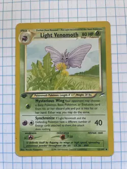 LIGHT VENOMOTH (53/105) Neo Destiny - 2000 Vintage - Pokemon TCG - 1st Edition - Image 1