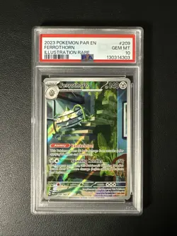 PSA 10 Ferrothorn 209/182 Paradox Rift Pokemon TCG English - Image 1