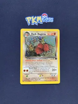 Pokemon TCG Dark Dugtrio Team Rocket 6/82 Holo Rare With Swirl LP. - Image 1