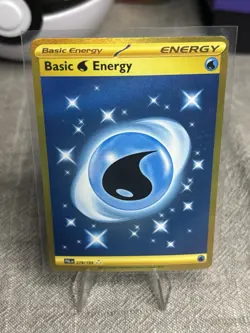 Pokemon TCG Basic Water Energy Holo Card PAL 279/193 English 2023 - Image 1