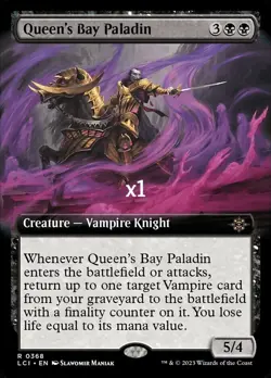 MTG Borderless The Lost Caverns of Ixalan LCI Queen's Bay Paladin MINT - Image 1