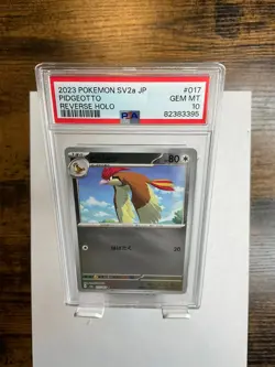 Pidgeotto PSA 10 Pokemon 151 Sv2A Japanese Reverse Holo 017/165 - Image 1