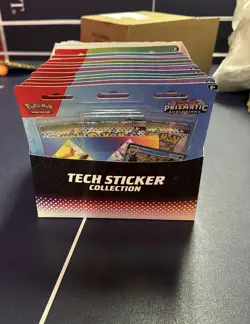 Pokemon Prismatic Evolutions Tech Sticker Collection (Lot of 12) Sealed - Image 1