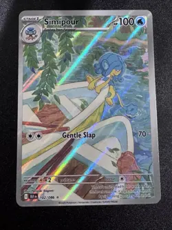 Pokemon Simipour 102/086 Sv: Black Bolt Illustration Rare Holo 100 HP English - Image 1
