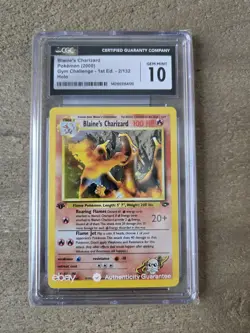 Pokemon Blaine's Charizard Gym Challenge 1st Edition Holo Rare #2 CGC 10 - Image 1