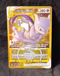 Pokemon TCG Mewtwo VSTAR Secret Rare Pokemon Go 086/078 Unplayed 86 Gold - Image 1