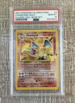 2021 POKEMON CELEBRATIONS CLASSIC COLL #4 CHARIZARD-HOLO PSA 10 - Image 1