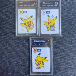 Graded 10 SEQUENTIAL set 1st 2nd 3rd PIKACHU 10’s Taruka Japanese Pokemon Center - Image 1